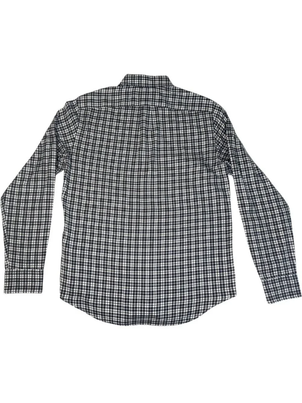 J.Crew Secret Wash Stretch Slim Shirt S Navy White Gingham Button Down